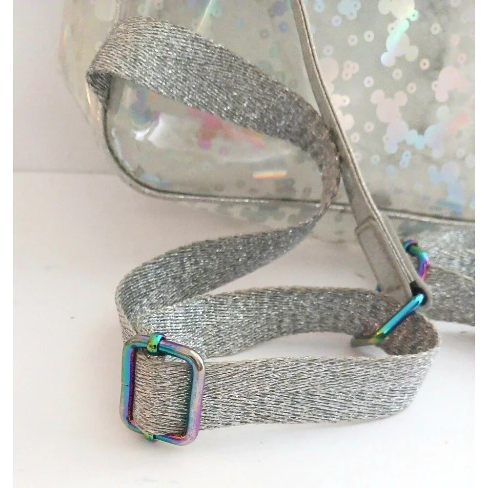 Disney Parks Loungefly Magic Mirror Metallic Mini Backpack Clear Holographic